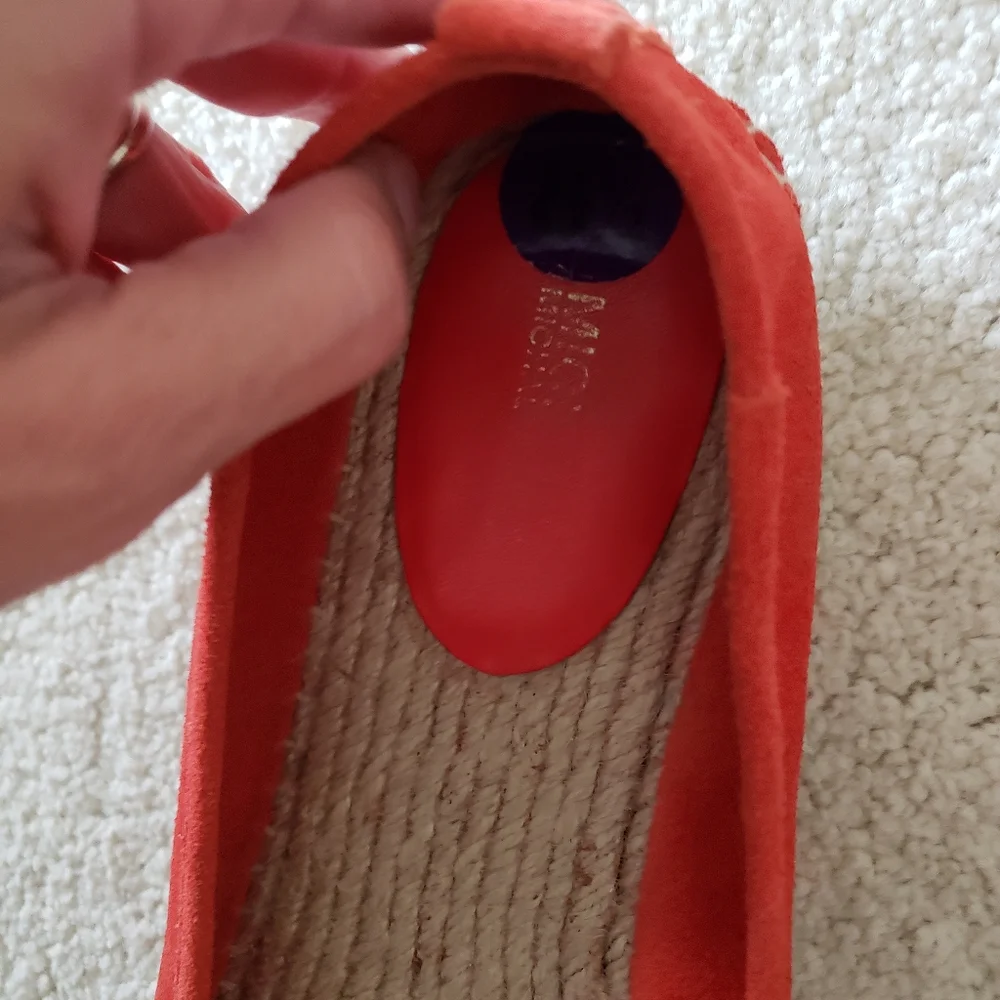 Michael Kors Orange Suede Logo Espadrilles sz8.5